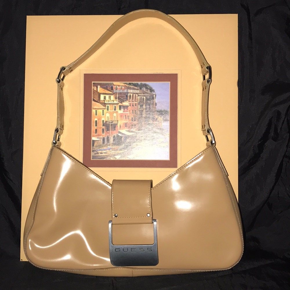 Guess Brown Leather Shoulder Bag